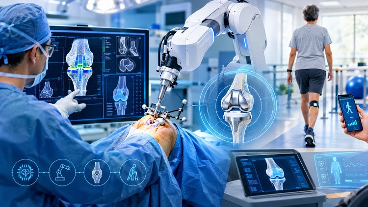 AI + Robotics in Orthopaedics: Are We Moving Towards Smarter Joint Replacement?